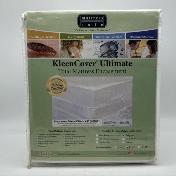 Kleen Cover Mattress Safe Bedding Kleen Cover Ultimate King